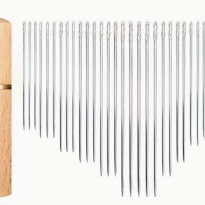 24 pcs Self Threading Needles With Storage Box